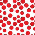 Red tomatoes seamless repeat pattern on white background