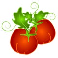 Red Tomatoes on Vine Clip Art