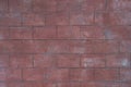 Red toned brick wall texture background. Beautiful dusty concrete blocks Royalty Free Stock Photo