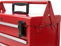 Red toolbox with handle isolated on white background Royalty Free Stock Photo