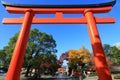 Red Torii in fujimi-inari in japan