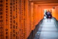 Red Torii of Fushimi Inari Shrine, Kyoto, Japan Royalty Free Stock Photo