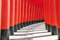 Red Torii gate, Japan, Gateways entrance to Shinto shrines and famous tourist landmark, Torii gate tranditional Japan landmark Royalty Free Stock Photo