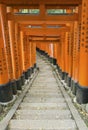 Red Torii gate in Kyoto, Japan Royalty Free Stock Photo