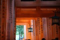 The red torii gates walkway path at fushimi inari taisha shrine the one of attraction landmarks for tourist in Kyoto Japan 11 14 Royalty Free Stock Photo