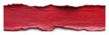 Red torn paper texture isolated on white, creative art concept Royalty Free Stock Photo