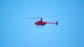 Red tour helicopter