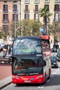 Red tourist sightseeing. Barcelona, Spain