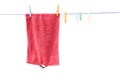 red towel hanging Royalty Free Stock Photo