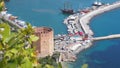 Red tower Alanya sea port