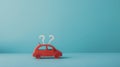 The red toy car confusion. AI generated Royalty Free Stock Photo