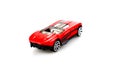 Red toy car isolated on white background Royalty Free Stock Photo