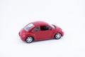 Red toy car with white background. Royalty Free Stock Photo