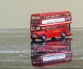 Red toy double decker bus Royalty Free Stock Photo