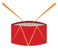 Red toy drum vector illustration Royalty Free Stock Photo