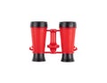 red toy plastic binoculars isolated on white Royalty Free Stock Photo