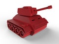 Red toy tank Royalty Free Stock Photo