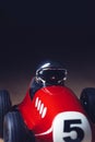 Red toy vintage racing car close up still detail Royalty Free Stock Photo