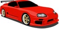 Red Toyota Supra Sports Car Royalty Free Stock Photo