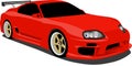 Red Toyota Supra Sports Car