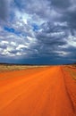 Red track in the outback Royalty Free Stock Photo