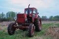 Red tractor Royalty Free Stock Photo