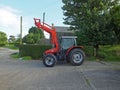 Red tractor on a farm in Ireland Royalty Free Stock Photo