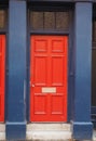 red traditional british door Royalty Free Stock Photo