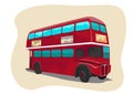 Red traditional double decker London bus Royalty Free Stock Photo