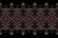 Red traditional ethnic pattern paisley flower Ikat background abstract Aztec