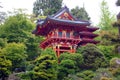 A red traditional Japanese building Royalty Free Stock Photo