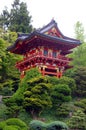 A red traditional Japanese building Royalty Free Stock Photo