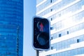 red traffic light, big city traffic Royalty Free Stock Photo