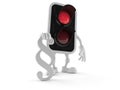 Red traffic light character with paragraph symbol Royalty Free Stock Photo