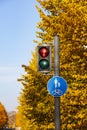 Red Traffic Light for Pedestrians in Finland. Royalty Free Stock Photo