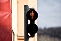 Red traffic light for pedestrians Royalty Free Stock Photo