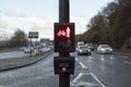 Red traffic light, Sheffield, UK
