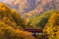 Red train commuter Fukushima Japan