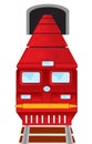Red train drives out of subway Royalty Free Stock Photo