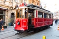 Red Tram in Istanbul Royalty Free Stock Photo