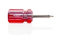 Red transparent screwdriver Royalty Free Stock Photo