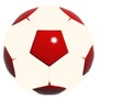 Red transparent soccer ball