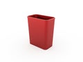 Red trash can isolated on white Royalty Free Stock Photo