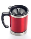 Red travel mug Royalty Free Stock Photo