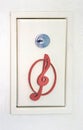 Red treble clef sign Royalty Free Stock Photo