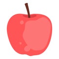 Red tree apple icon, cartoon and flat style Royalty Free Stock Photo