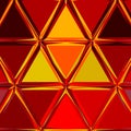 Red fire triangle background, summer or autumn picture