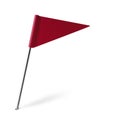 Red Triangle Flag Royalty Free Stock Photo