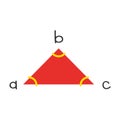 Red triangle icon. vector