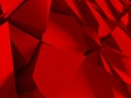 Red triangle poligon chaotic pattern wall background Royalty Free Stock Photo